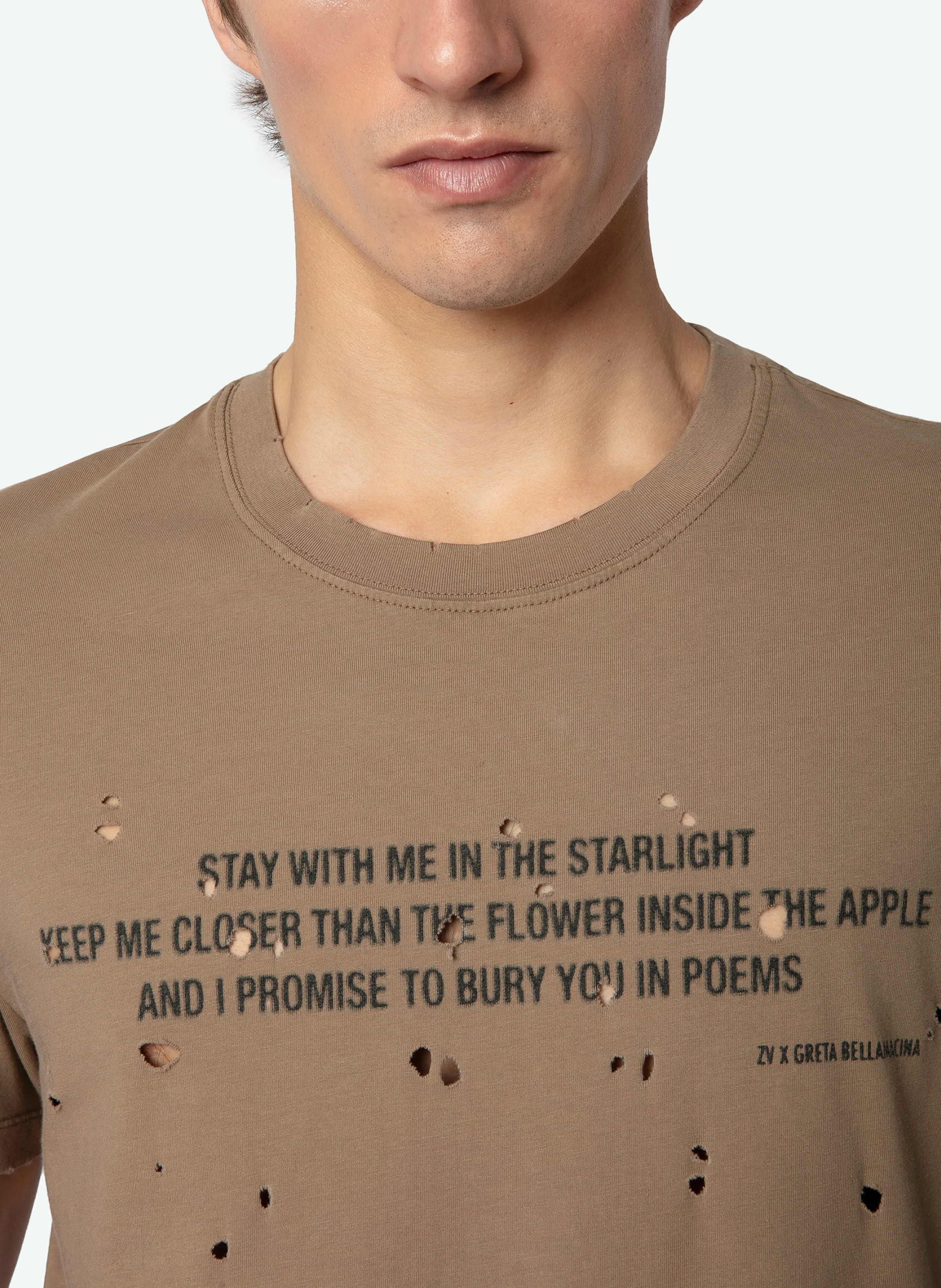 TOMMY - Tee-shirt droit en coton bio | Beige