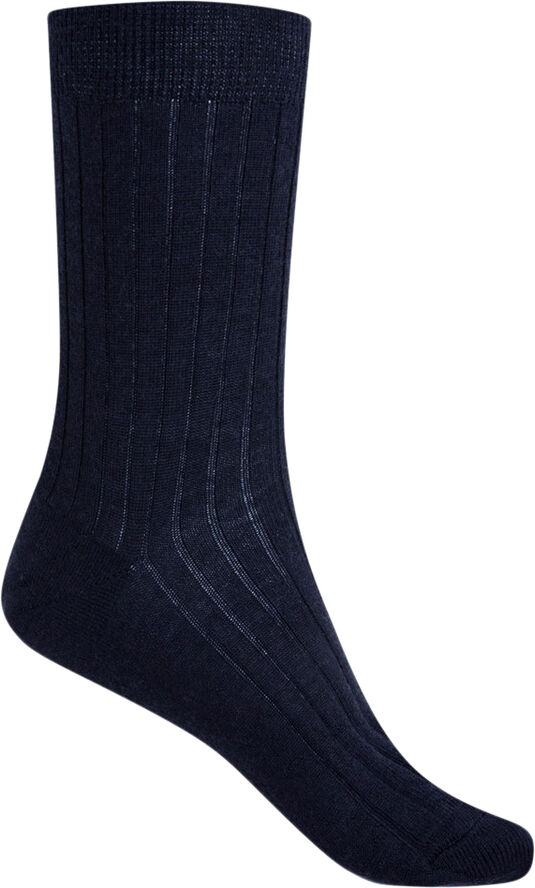 Punto Blanco 100% ribbed wool socks Navy