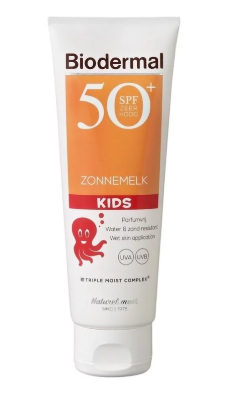 Biodermal Zonnebrand Sun Melk Kids SPF50+ 125ml