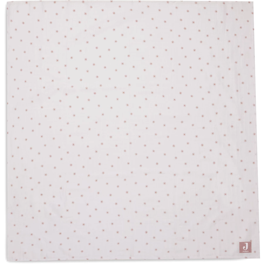 jollein Mulltuch Schmusedecke Musselin Halo Rosewood