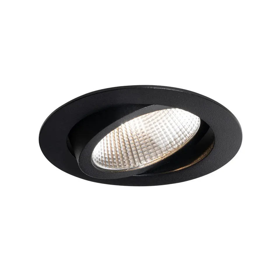 Qazqa professional inbouwspots gaius zwart geïntegreerde led
