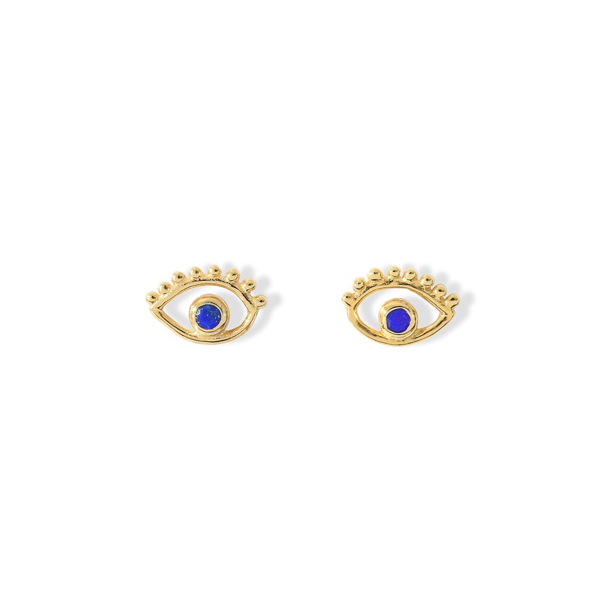 Puces oeil en vermeil et lapis lazuli AJNA