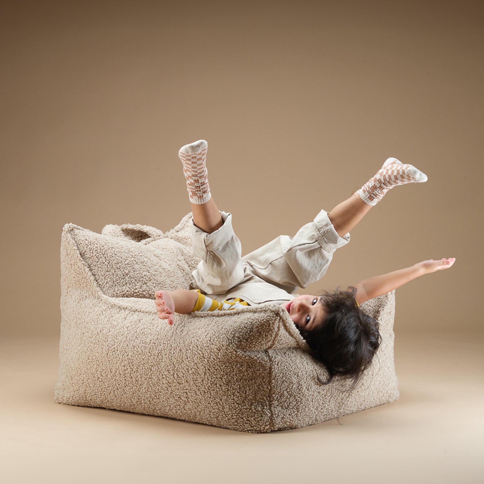Wigiwama Sitzsack und Ottoman Set Biscuit