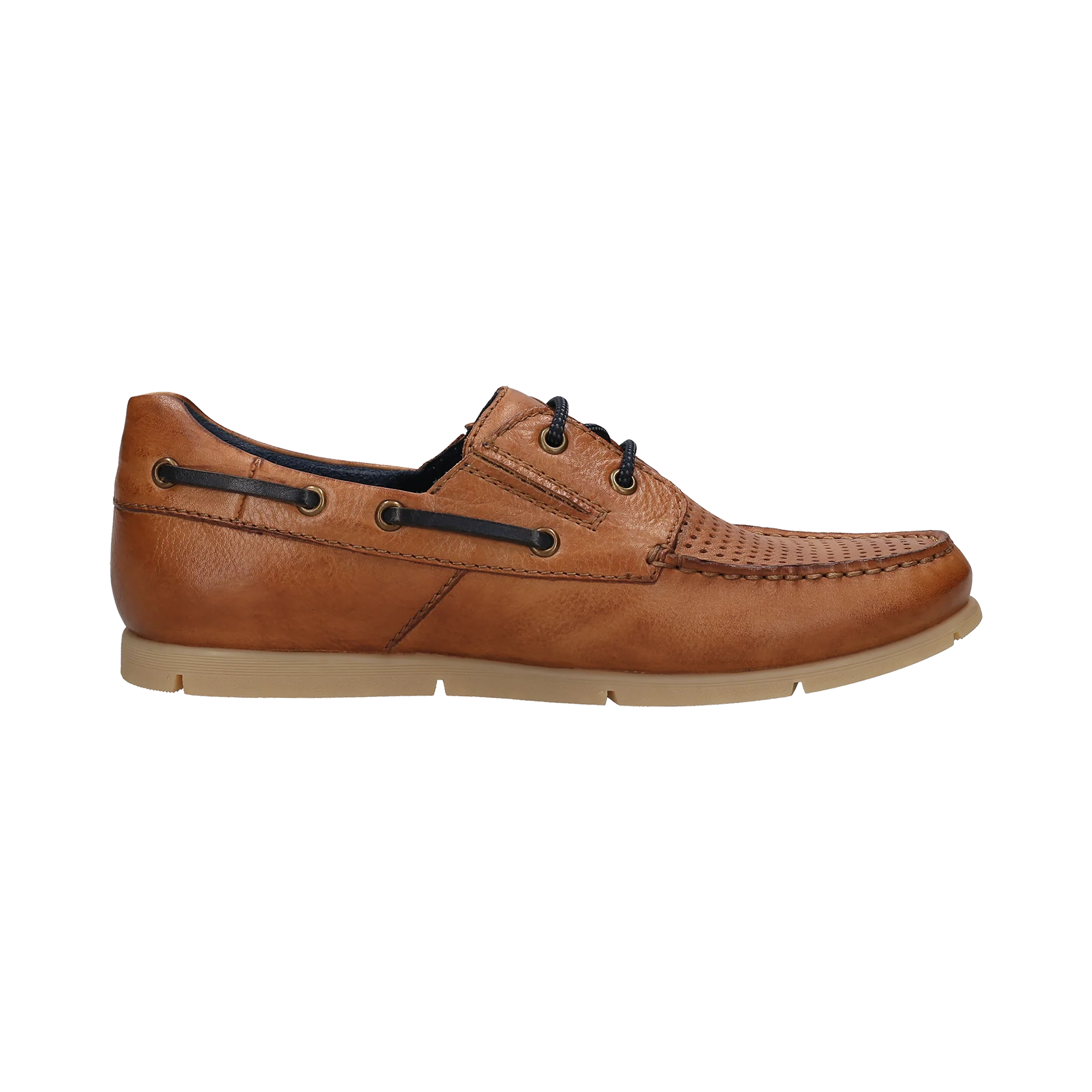 Leder Mokassin cognac