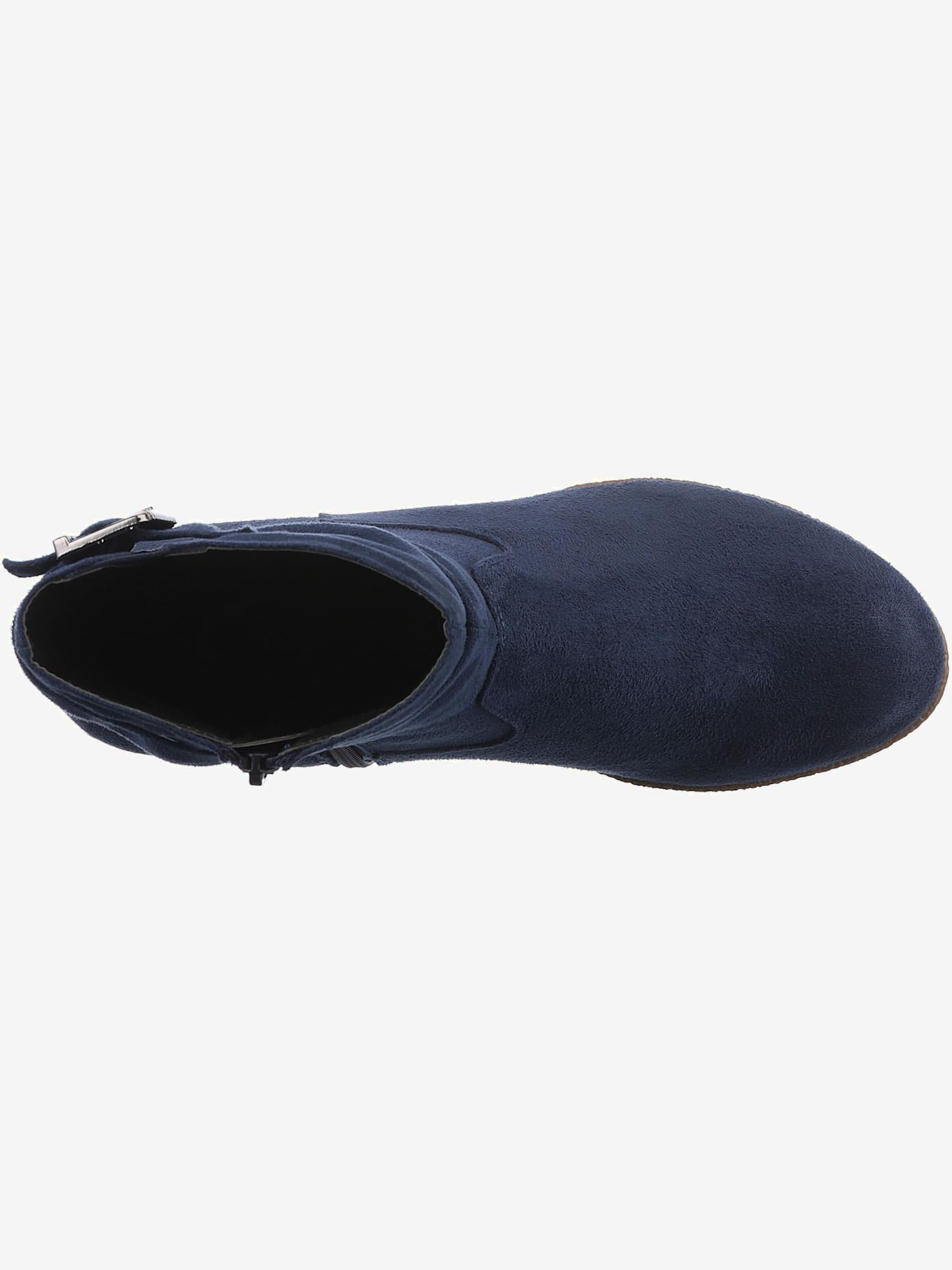 Bottines compensées classiques, textile doux, imitation cuir velours
