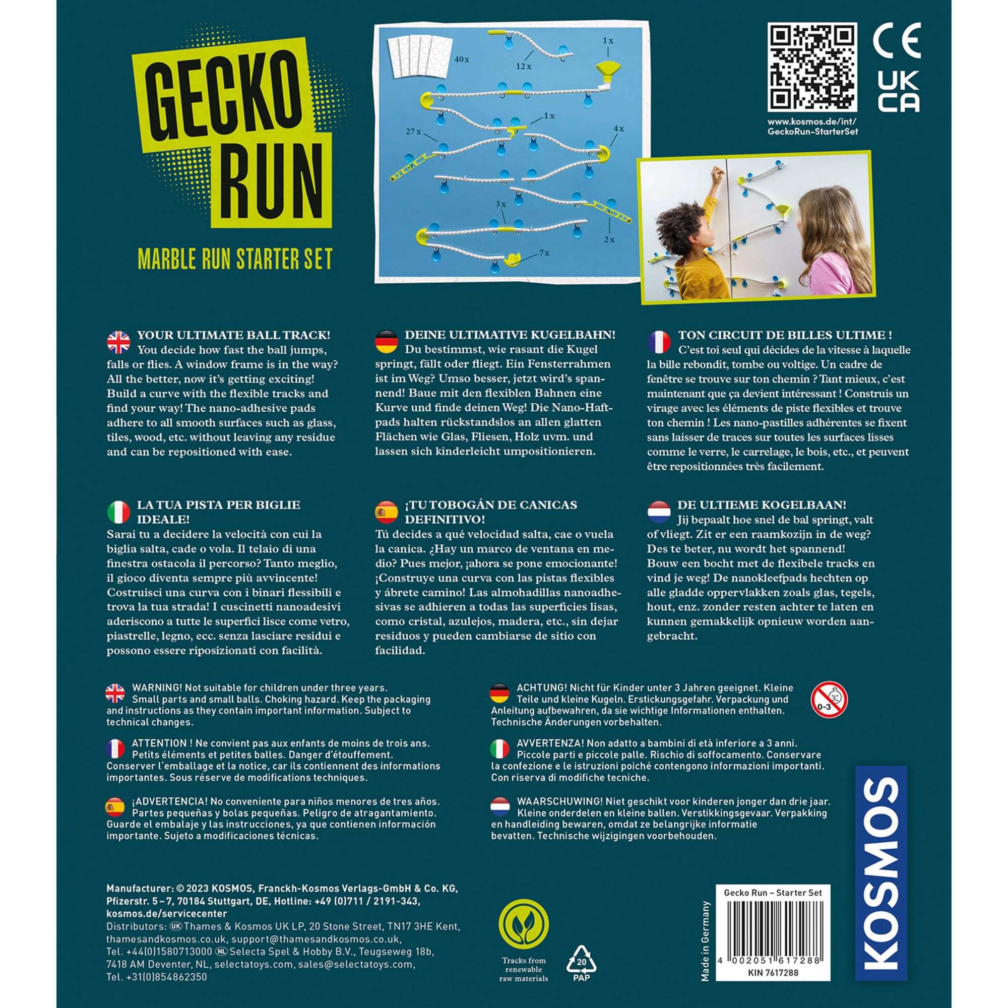 Kosmos Kugelbahn Gecko Run - Marble Run Starter Set V1