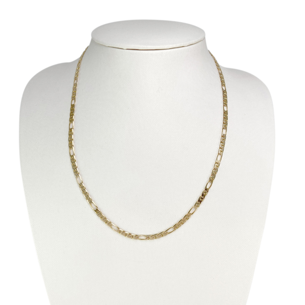 Collier d'occasion or 750 jaune maille cheval alternée 49,5 cm