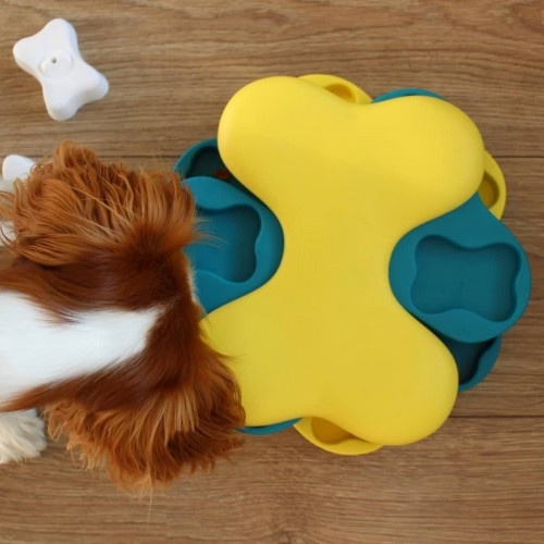 Brinquedo giratório de quebra-cabeça para cães