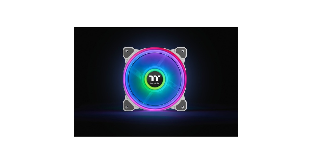 ThermaltakeRiing Quad 14 RGB Radiator Fan TT Premium Edition Single Fan Pack case fan  (Wit, 140 x 140 x 25 mm)