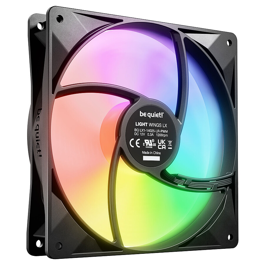 be quiet! Light Wings LX 140 mm PWM Triple Pack - Noir