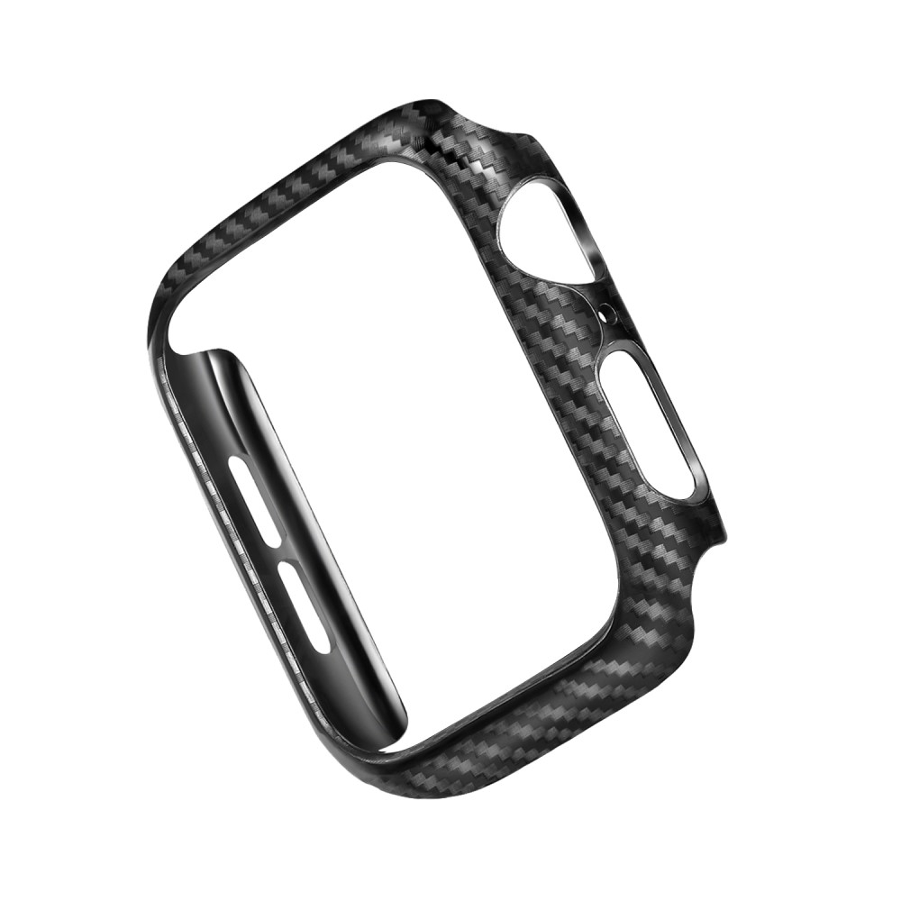 Apple Watch (44mm) Bumper Hardcase   Display Schutzfolie - Schwarz (Carbon)