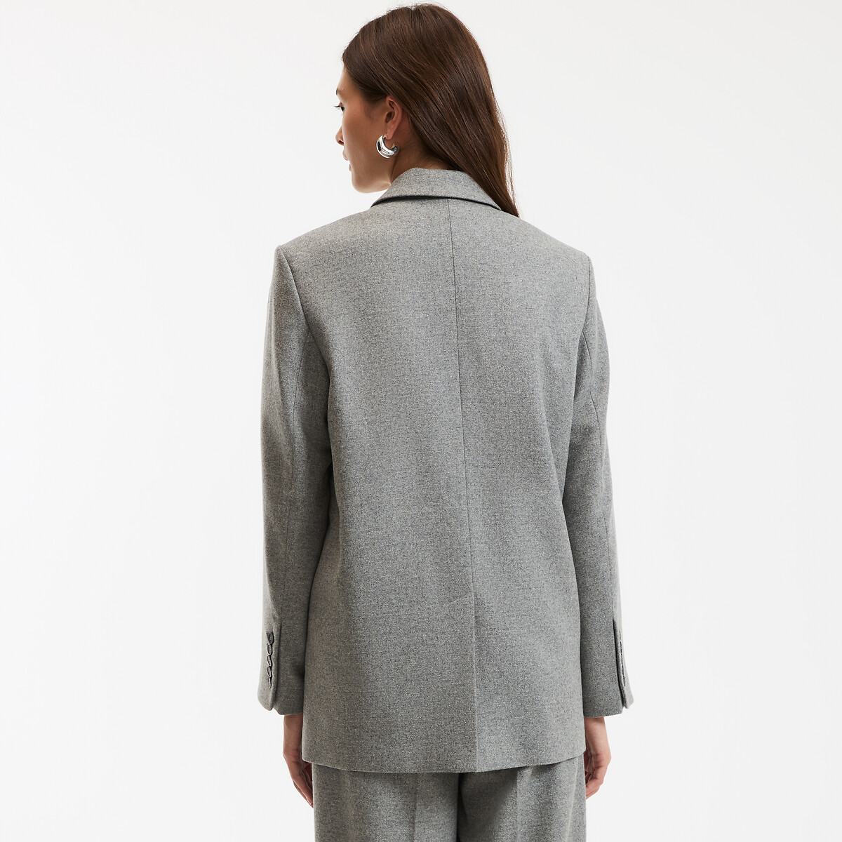 COLEÇÕES LA REDOUTE<br>Blazer oversized 50% lã, Assinatura CLÉANDRE