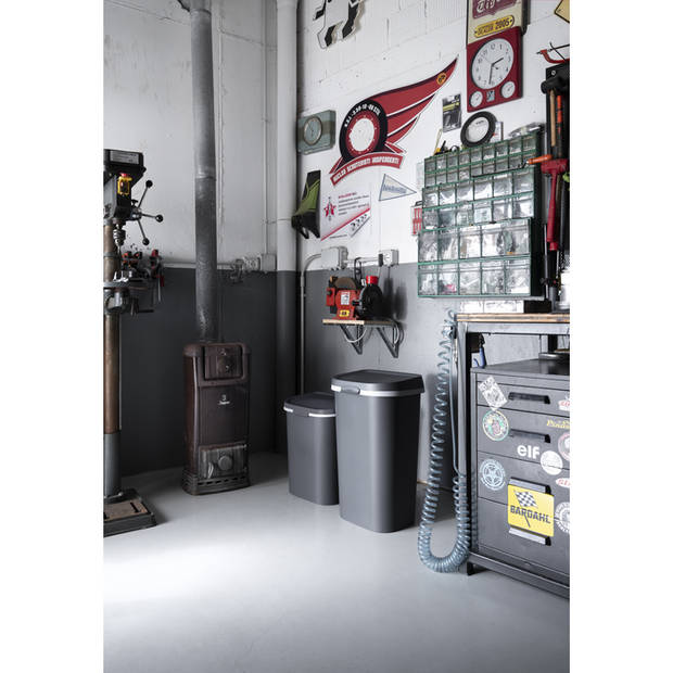 Curver Mistral Flat Prullenbak - 50L - Antraciet