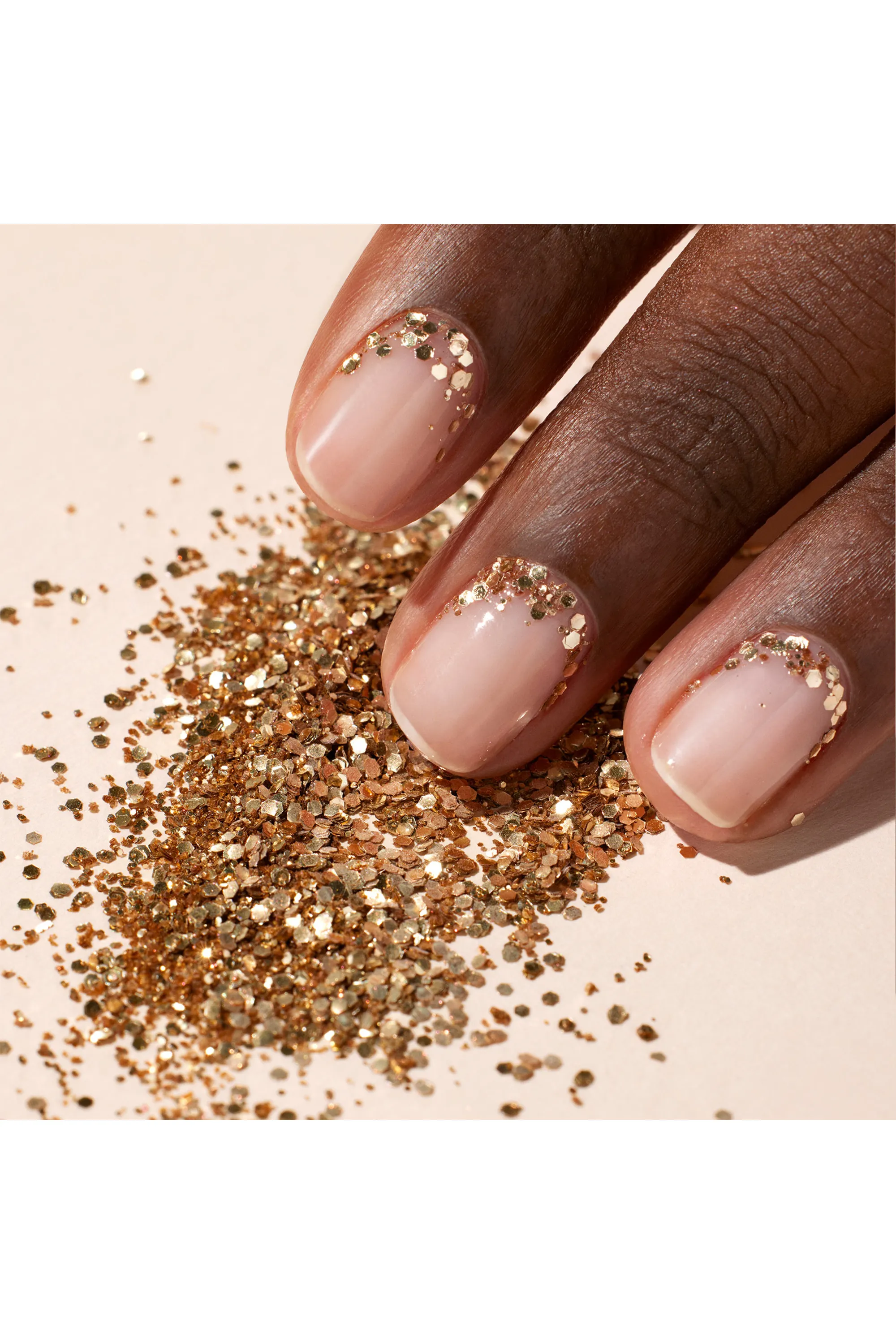 Manucurist Kit duo de poudre à effet et paillettes + son pinceau applicateur paillettes Rose Gold edition