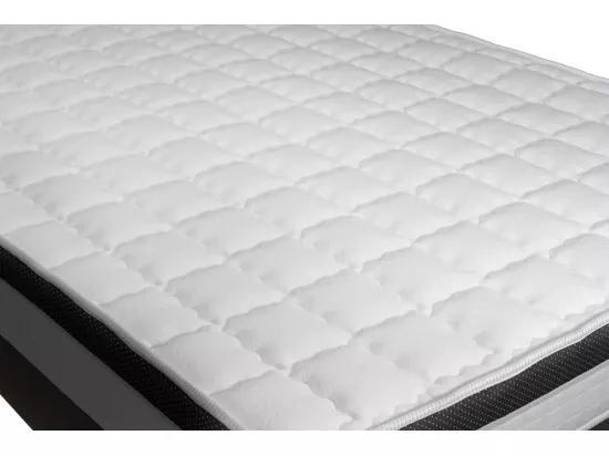 Ensemble Supérieur 140x200 Mémoire de forme 3 zones sommier noir