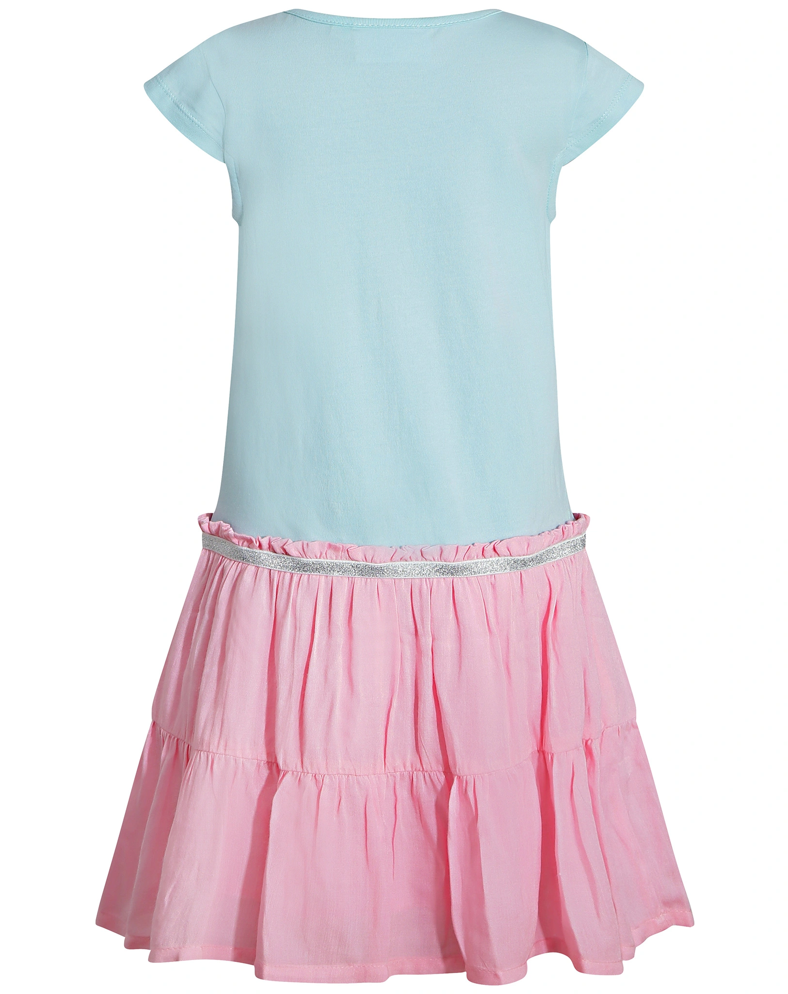 Kurzarm-Kleid MEERJUNGFRAU mit Pailletten in ice blue