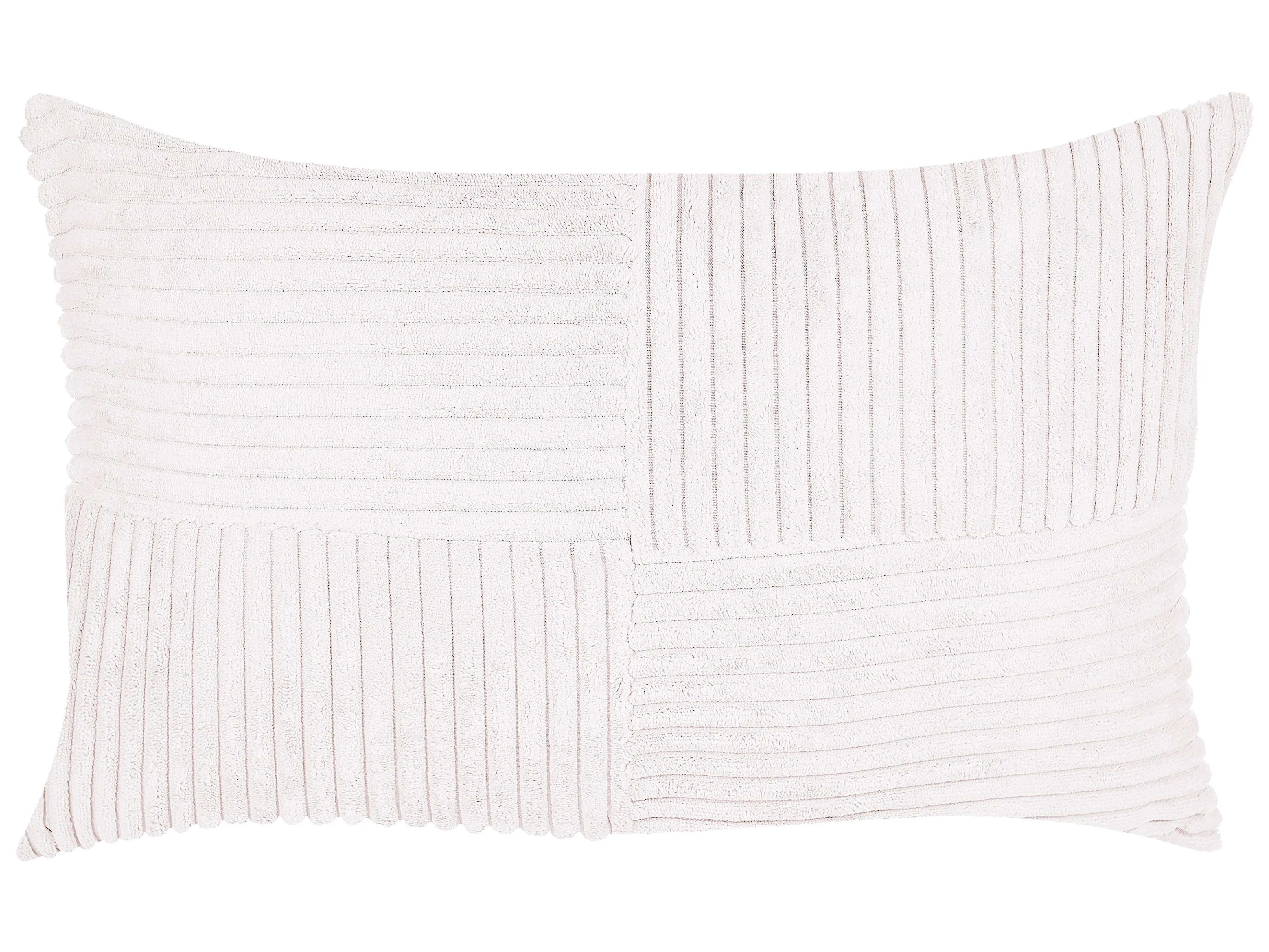 Set van 2 sierkussens MILLET Corduroy 30 x 50 cm Gebroken wit geometrisch patroon