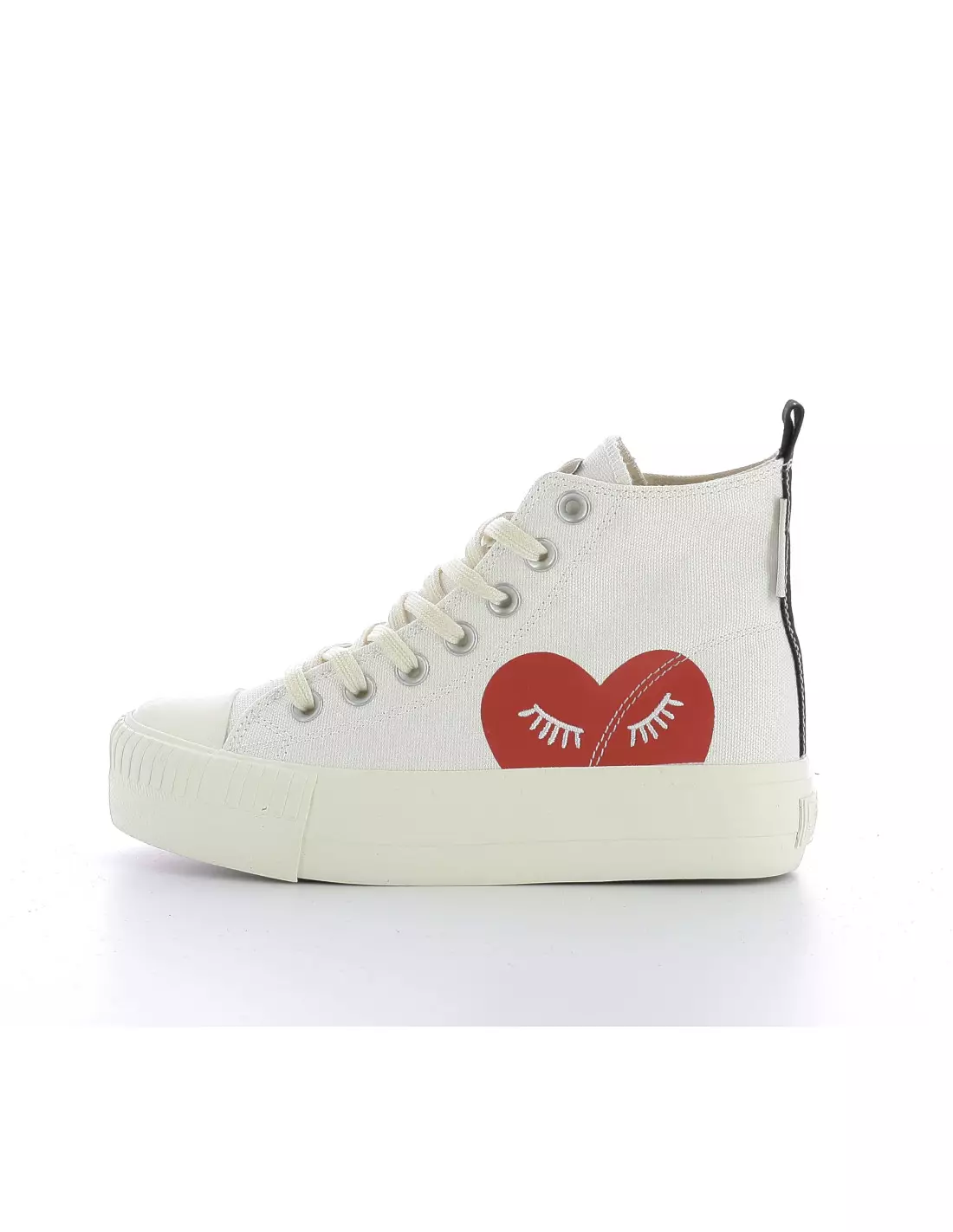 BRITISH KNIGHTS KAYA MID PRINTED - Baskets OFFWHITE/REDHEART