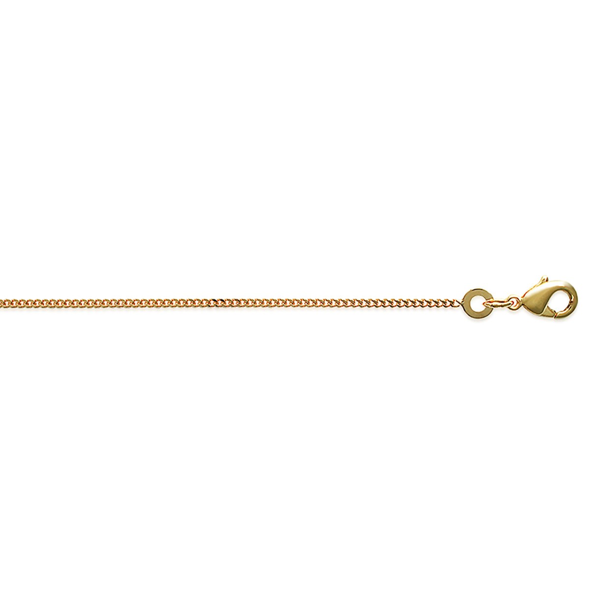 Chaîne Brillaxis maille gourmette 45 cm plaqué or