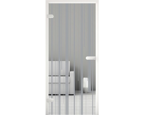 Pertura glazen deur Mynd Lines 10 antraciet 70,9 x 197,2 x 0,8 cm DIN Links