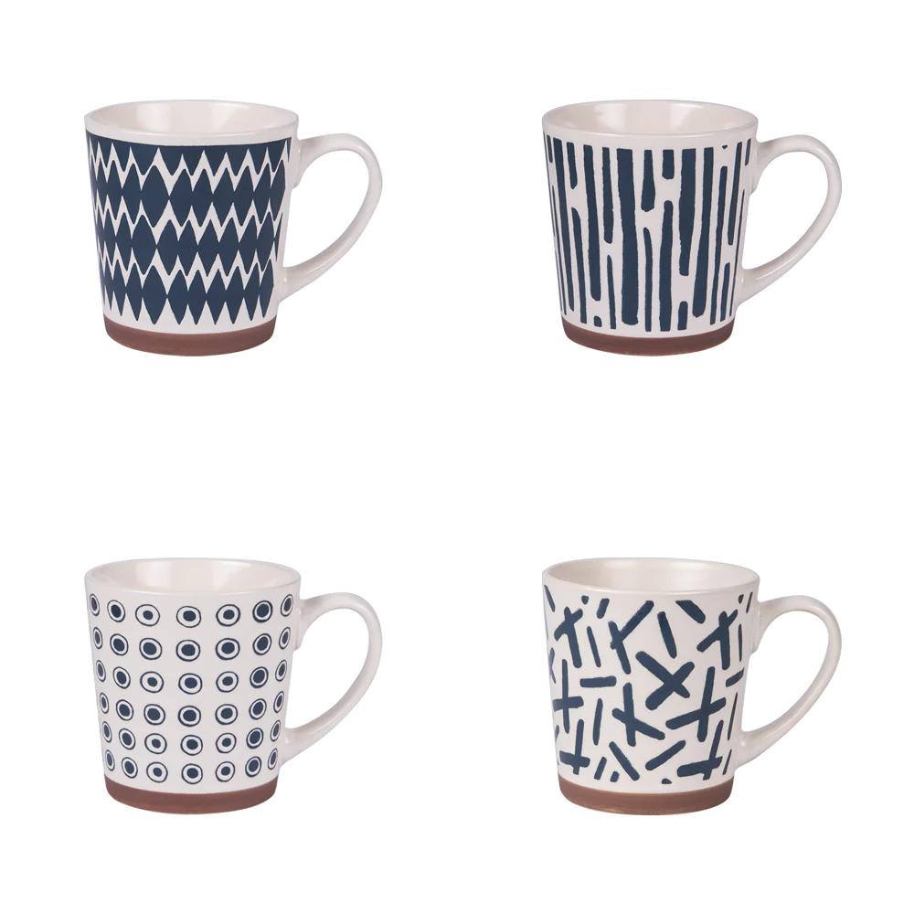 Coffret de 4 mugs Fidji 34 cl Table passion