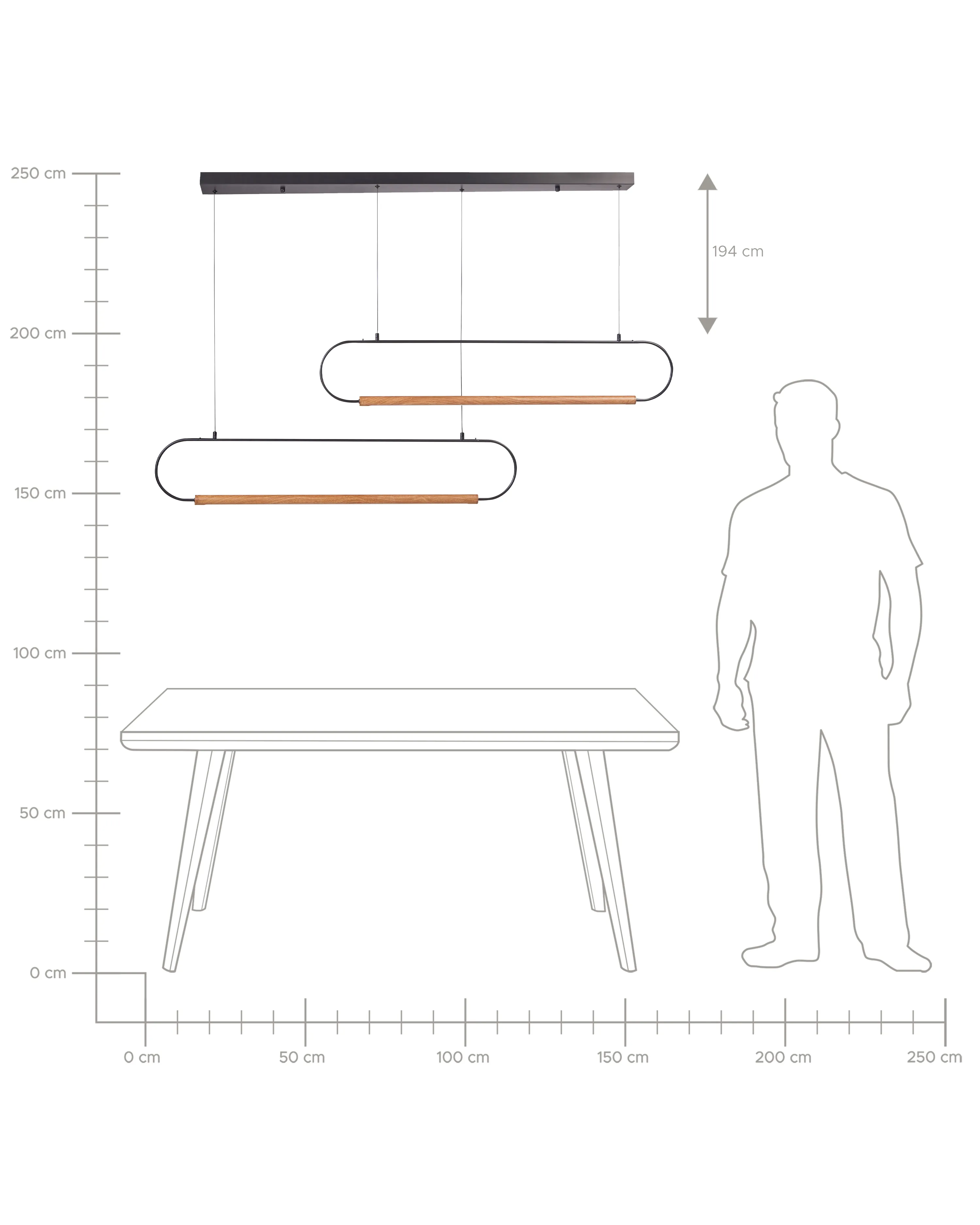 Hanglamp LOGONE Metaal Zwart