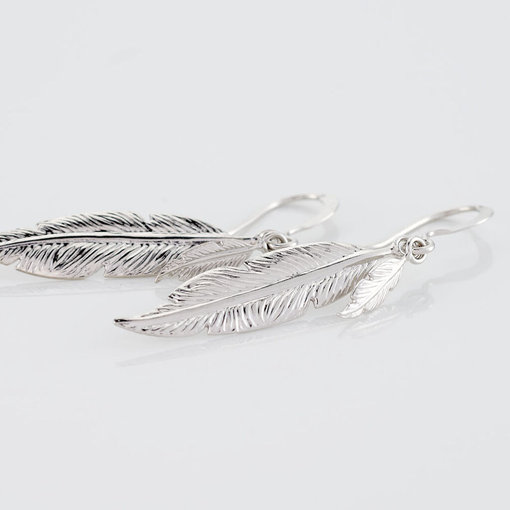 Boucles D'oreilles Pendantes Violka Argent Blanc