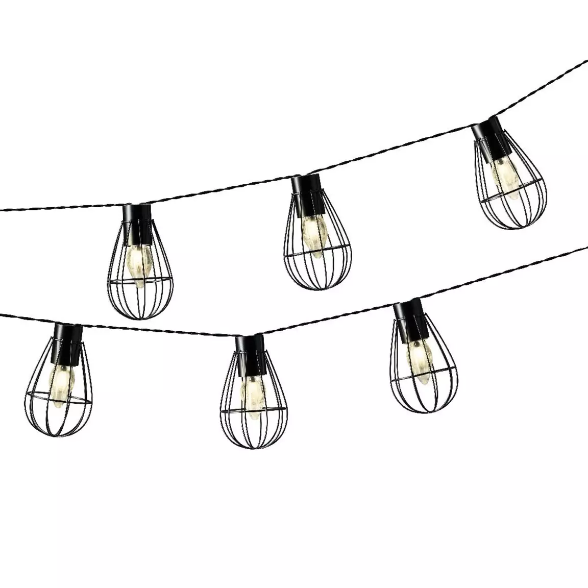 Guirlande lumineuse solaire en métal 3,5 m 8 LED Indus Blanc chaud