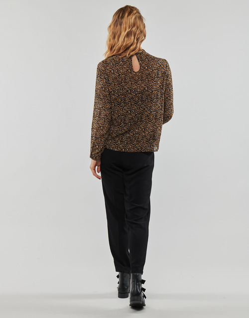 Only - ONLKACEY FR L/S HIGH NECK TOP PTM - Marron