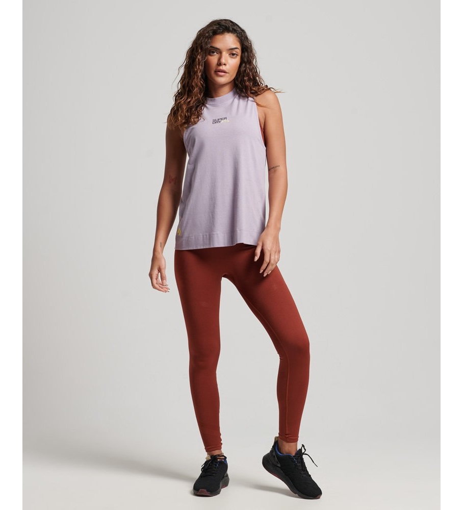 Camiseta Superdry Train com gola redonda, lilás