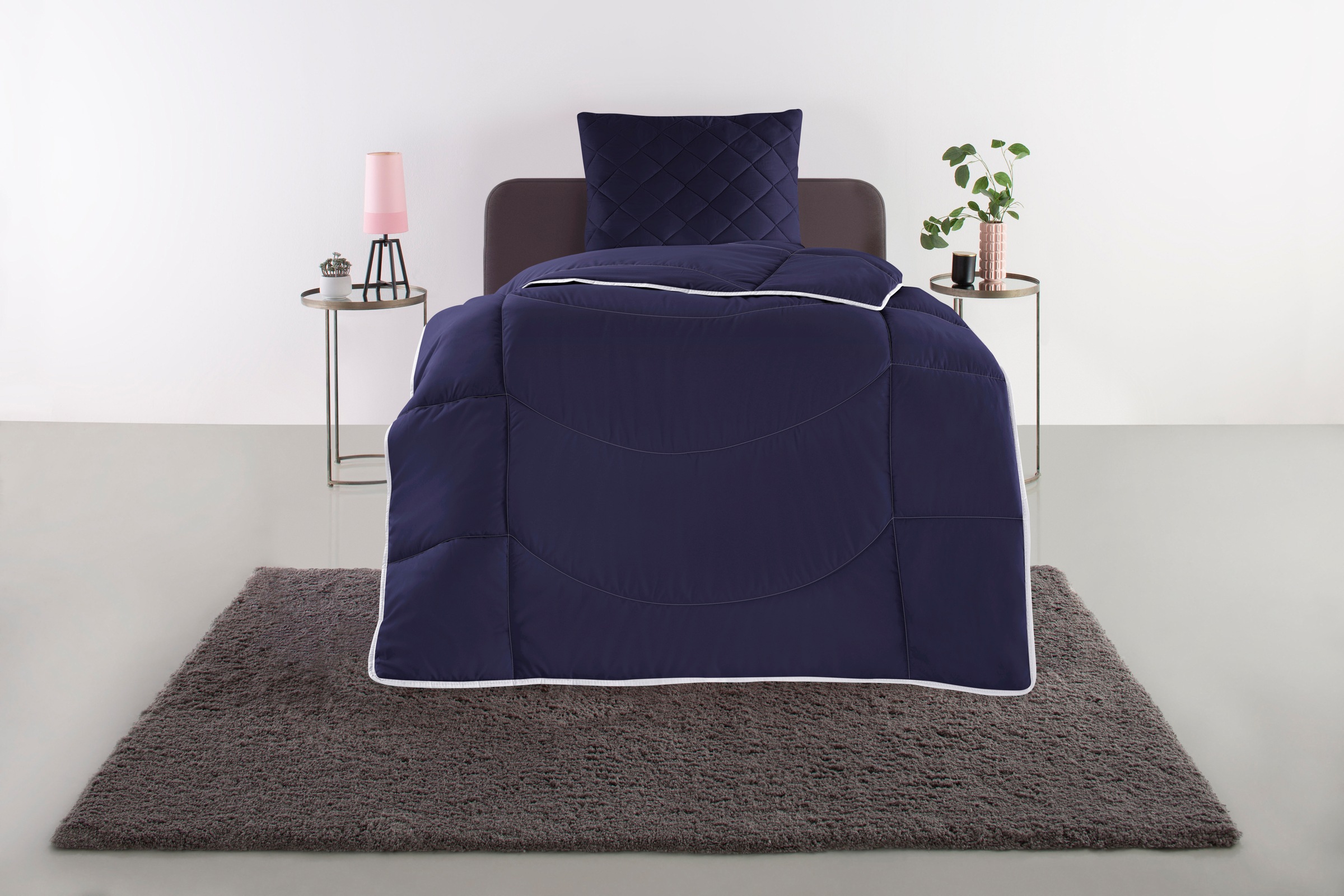 my home Steppbett + Kopfkissen »Microlux , Bettdecke 135x200 cm, 155x220 cm« Set mit Kissen 40x80 cm, 80x80 cm, Sommer, Herbst, Winter in 4 Farben