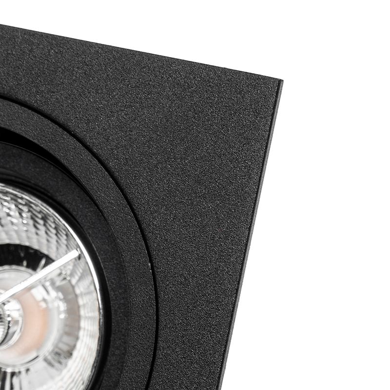 Set van 6 Moderne inbouwspot zwart verstelbaar - Chuck 70
