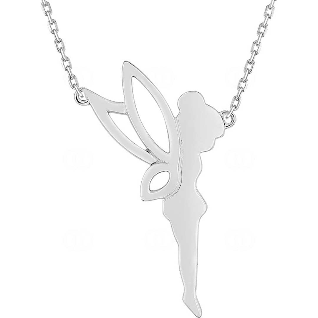 Collier 925 Silber rhodiniert Fee 42cm