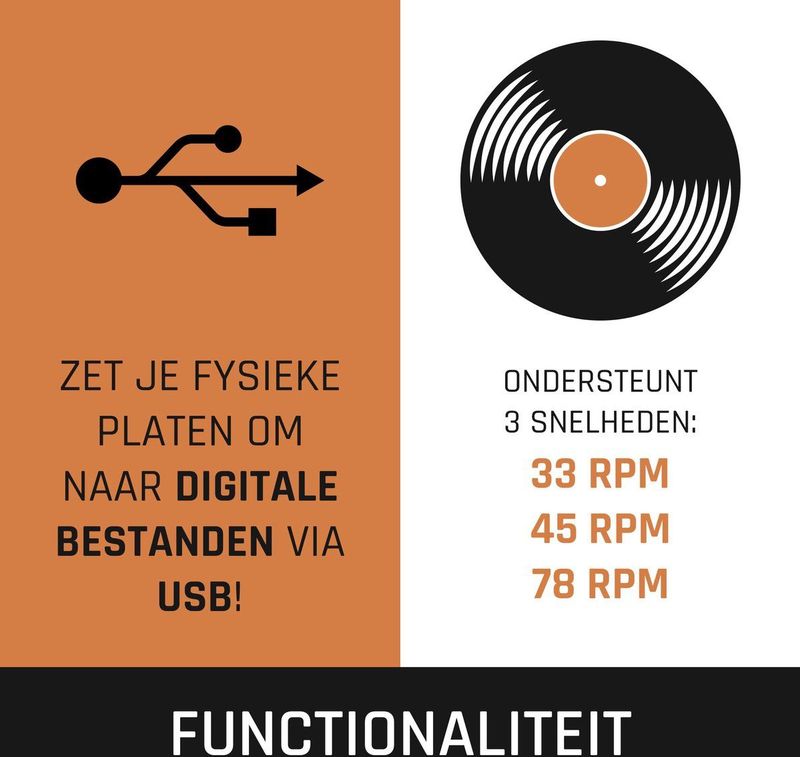 Lenco - LS-50WD - Platenspeler - Hout - Ingebouwde Speakers - Auto-stop - USB Encoding