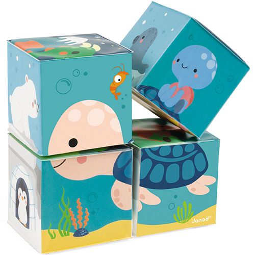 Janod badpuzzel kubussen - 4st