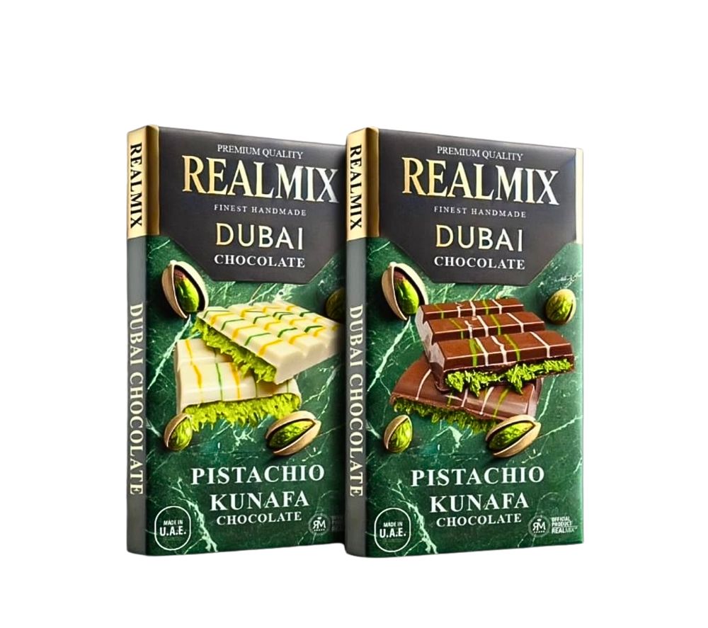 Realmix Orig. Dubai Schokoladen Weisse + Dunkle Dubai Schokolade