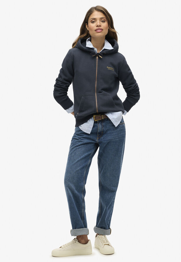 Superdry ESSENTIAL LOGO ZIP HOODIE Richest navy