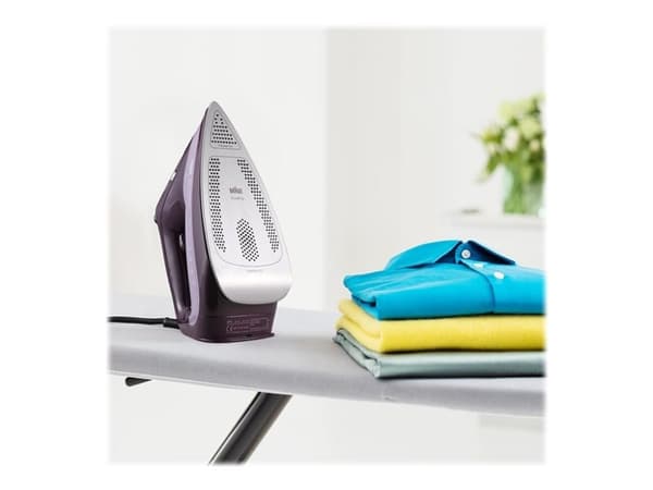 Braun TexStyle 7 Pro SI 7181 VI - Dampstrykejern med automatisk slukking - såleplate: EloxalPlus FreeGlide 3D - 3100 W - fiolett