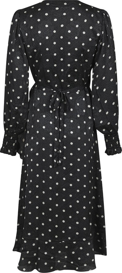 Neo Noir Eva Retro Dot Dress Black