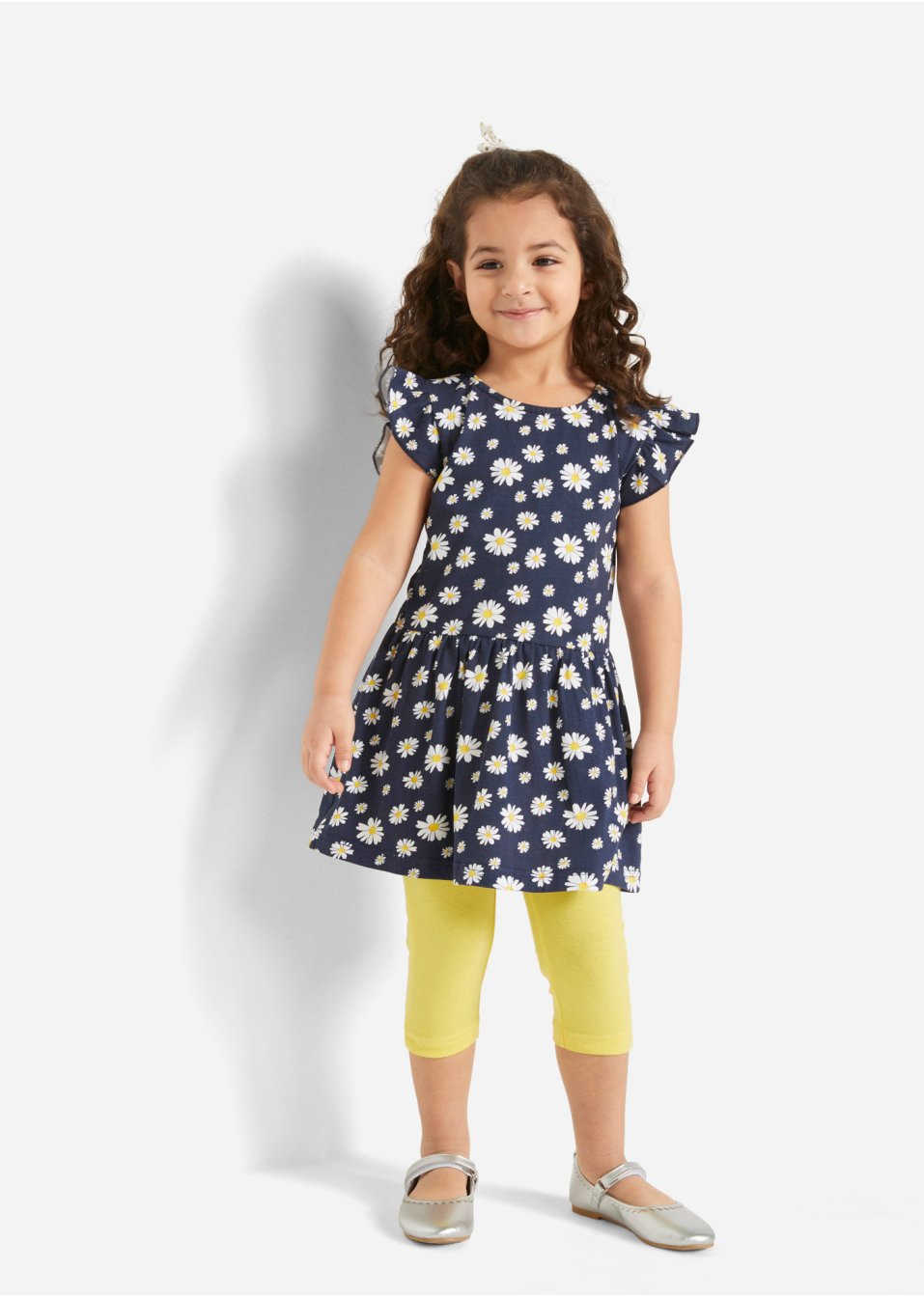 Robe en jersey fille + legging 3/4 (Ens. 2 pces.)