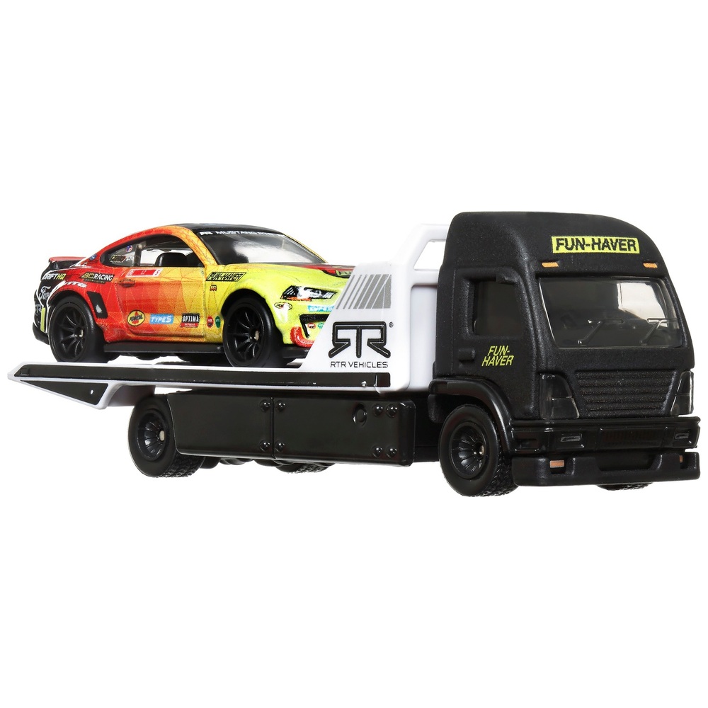 Hot Wheels Premium Team Transport '23 Ford Mustang RTR & Aero Lift Fahrzeug