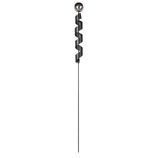 Gartenstecker - Spirale und Kugel - aus Metall - ca. 8 x 120 cm