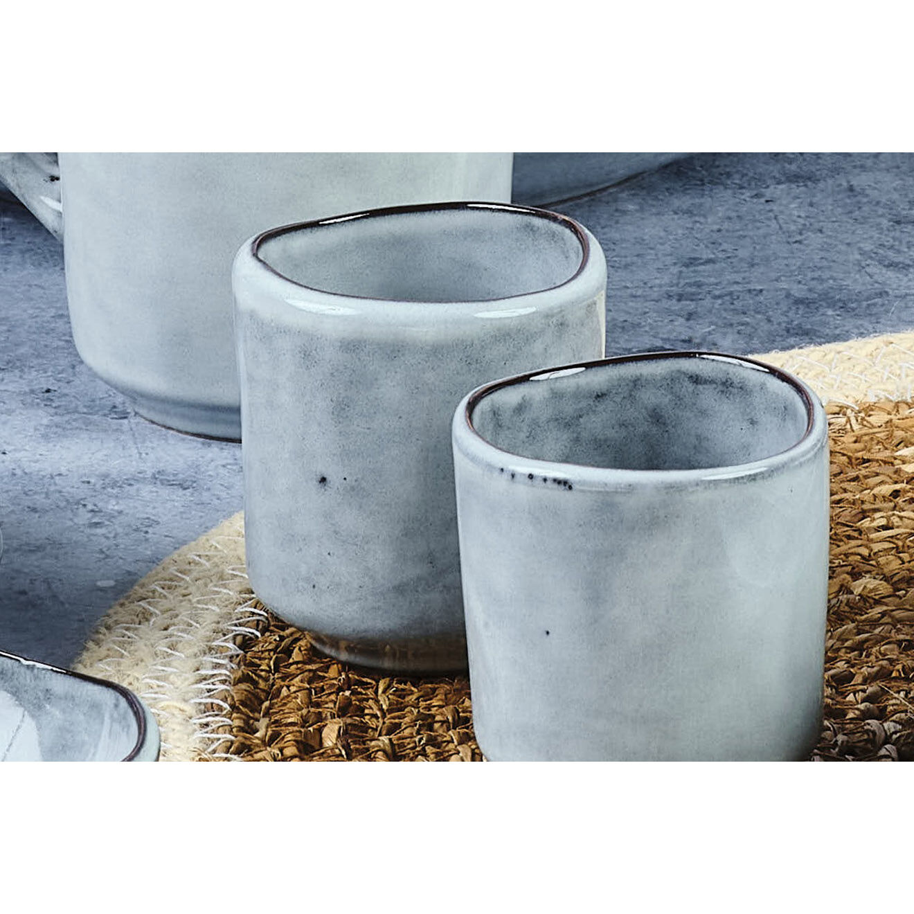 Bjorn 6 Tasses en Grès Cloud gris clair - 12 cl