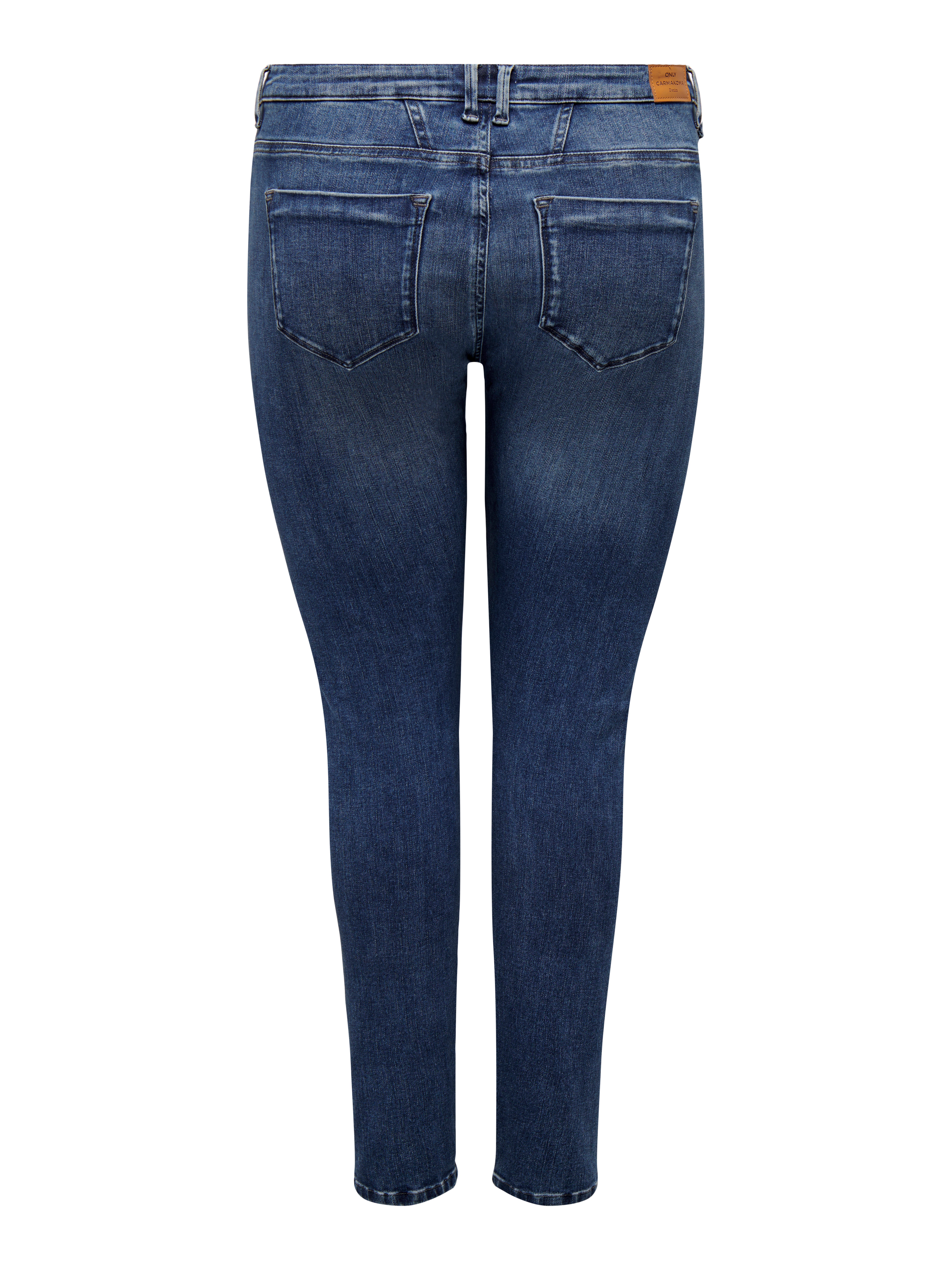 CARSHAPE Mittlere Taille Skinny Fit Jeans Dark Blue Denim