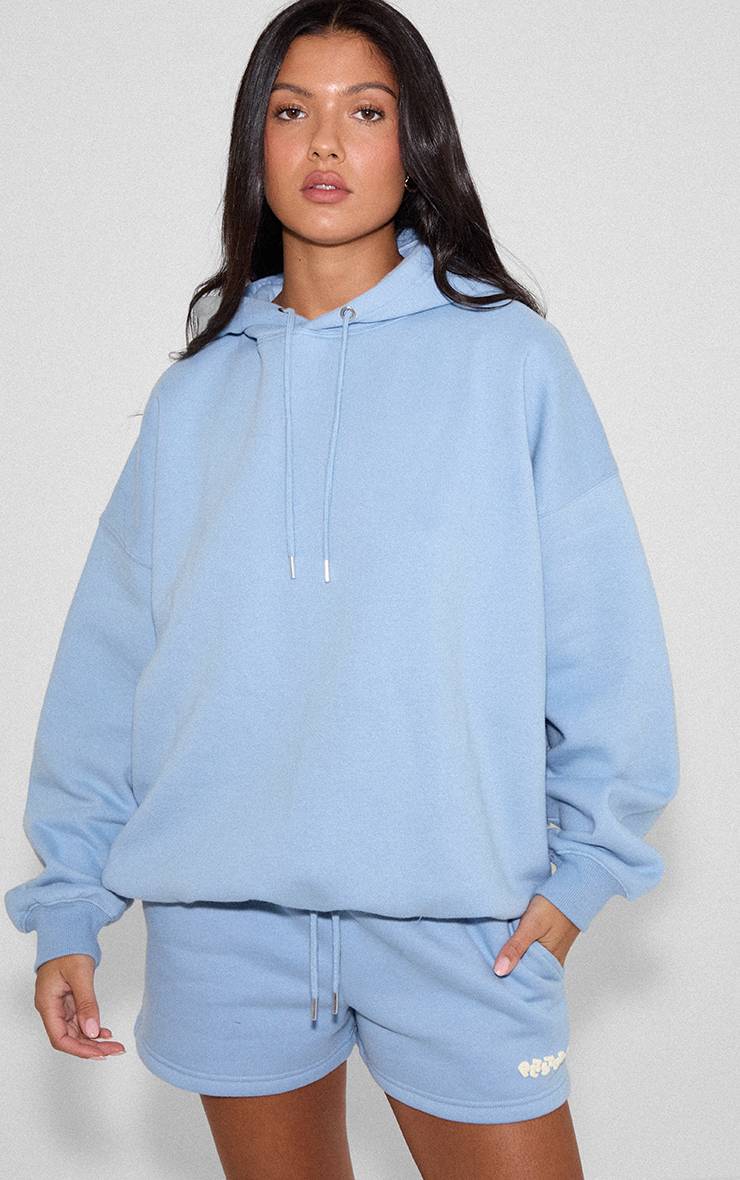 Bleu Layette Sweat À Casynthétiqueche Oversize Plt Studio Avec Impression Bouffante