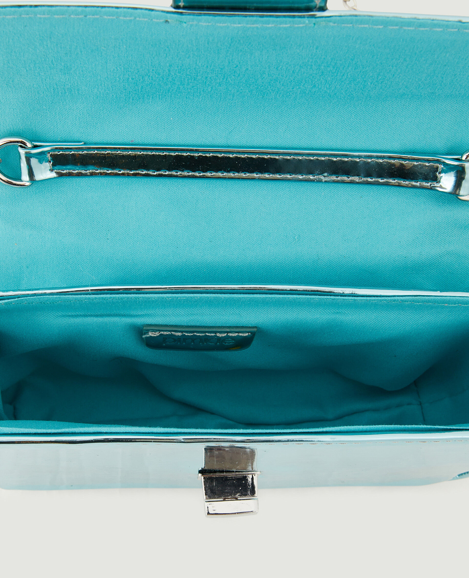 Petit sac boxy effet miroir - Bleu clair