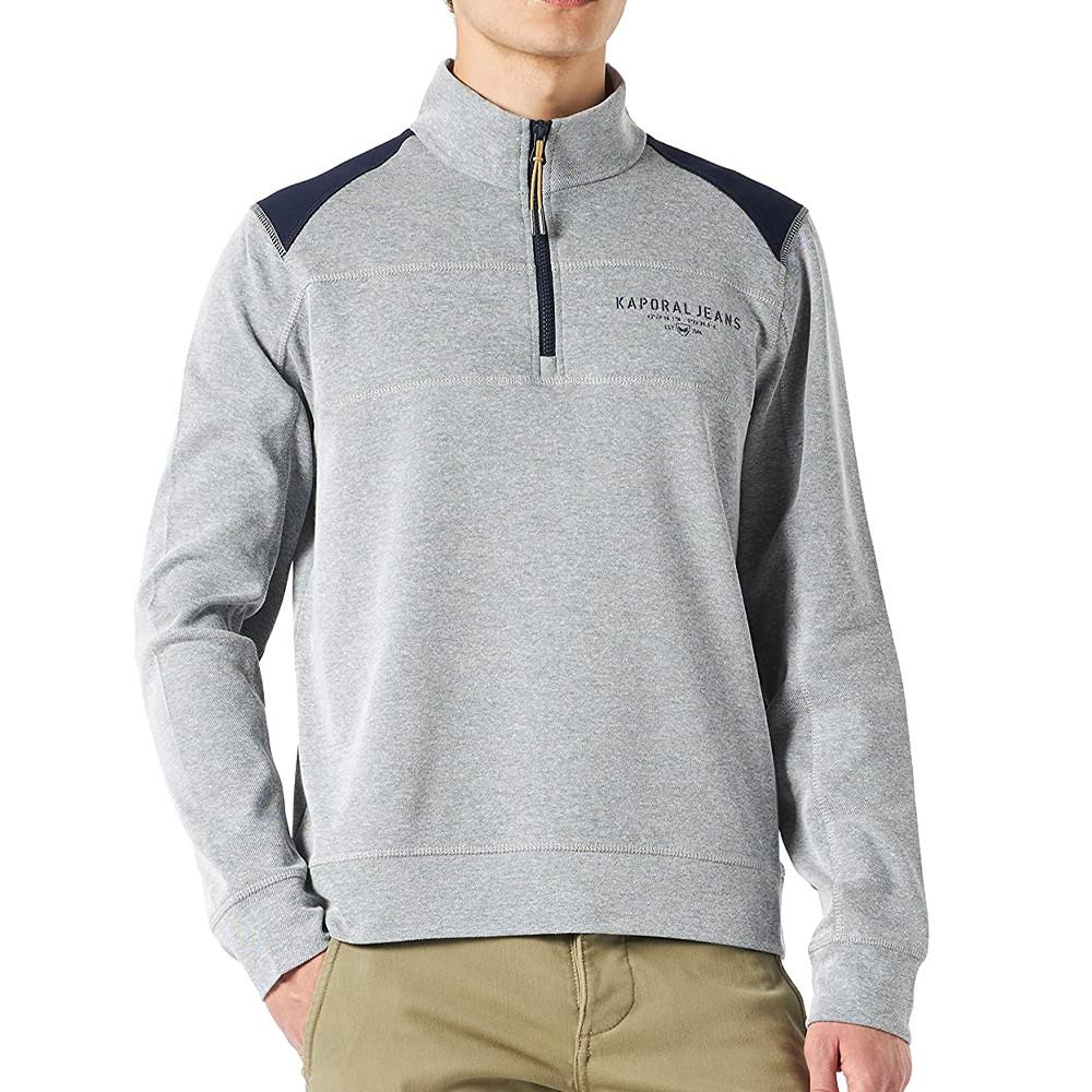 Kaporal Sweat 1/4 zip Gris/Marine Homme Kaporal Volta