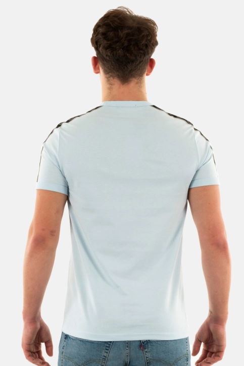 Tee shirt fred perry contrast tape ringer v27 lightice/wrmgrey