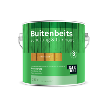 KARWEI buitenbeits schutting & tuinhout transparant brown wash 2,5 liter