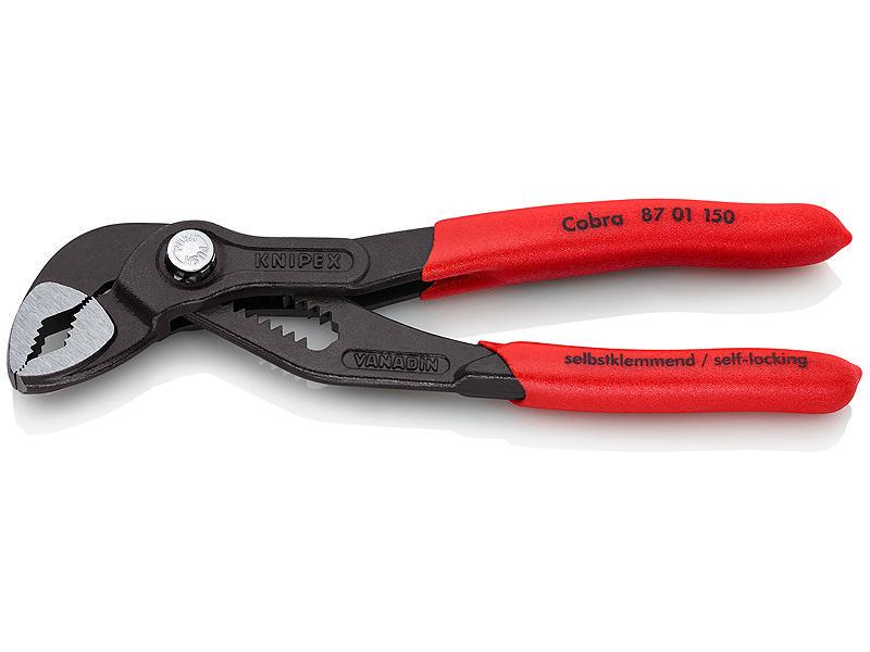 Knipex Wasserpumpenzange Cobra 150 mm Für Rohre und Muttern mit bis zu 27 mm Durchmesser